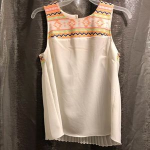 Multi colored sleeveless blouse